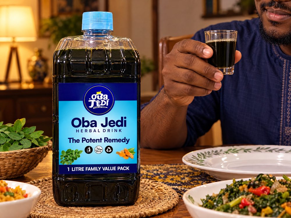 Pouring a shot of Oba Jedi after dinner
